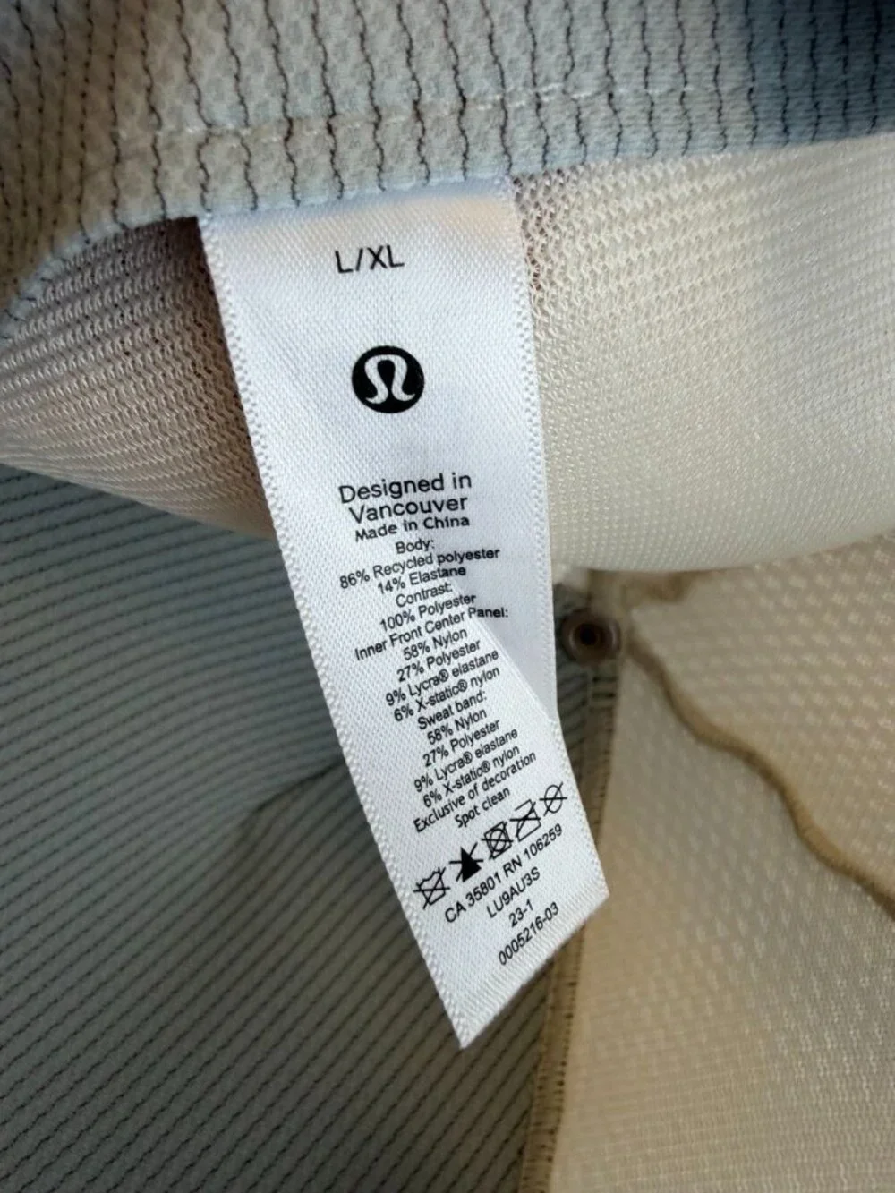 NWT Lululemon Hat Trucker Logo Light Ivory L/XL Adjustable Snap Back